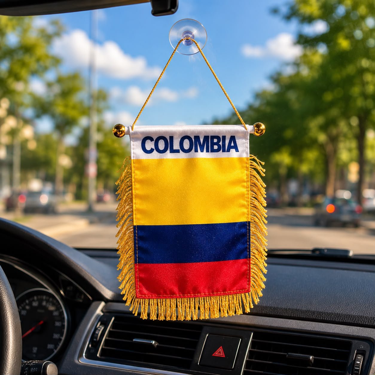 Banderín en satín de Colombia