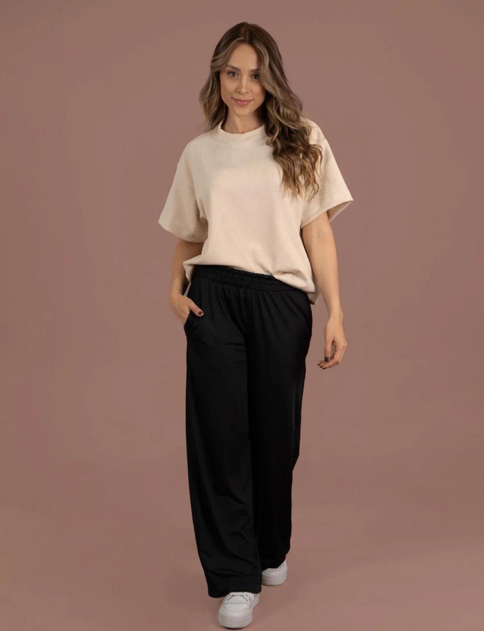Camisa oversize para dama beige · foto 1