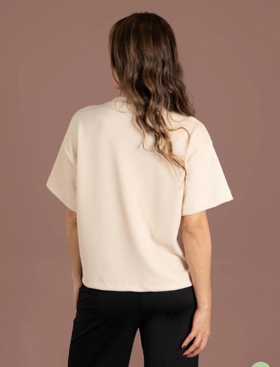 Camisa oversize para dama beige · foto 2