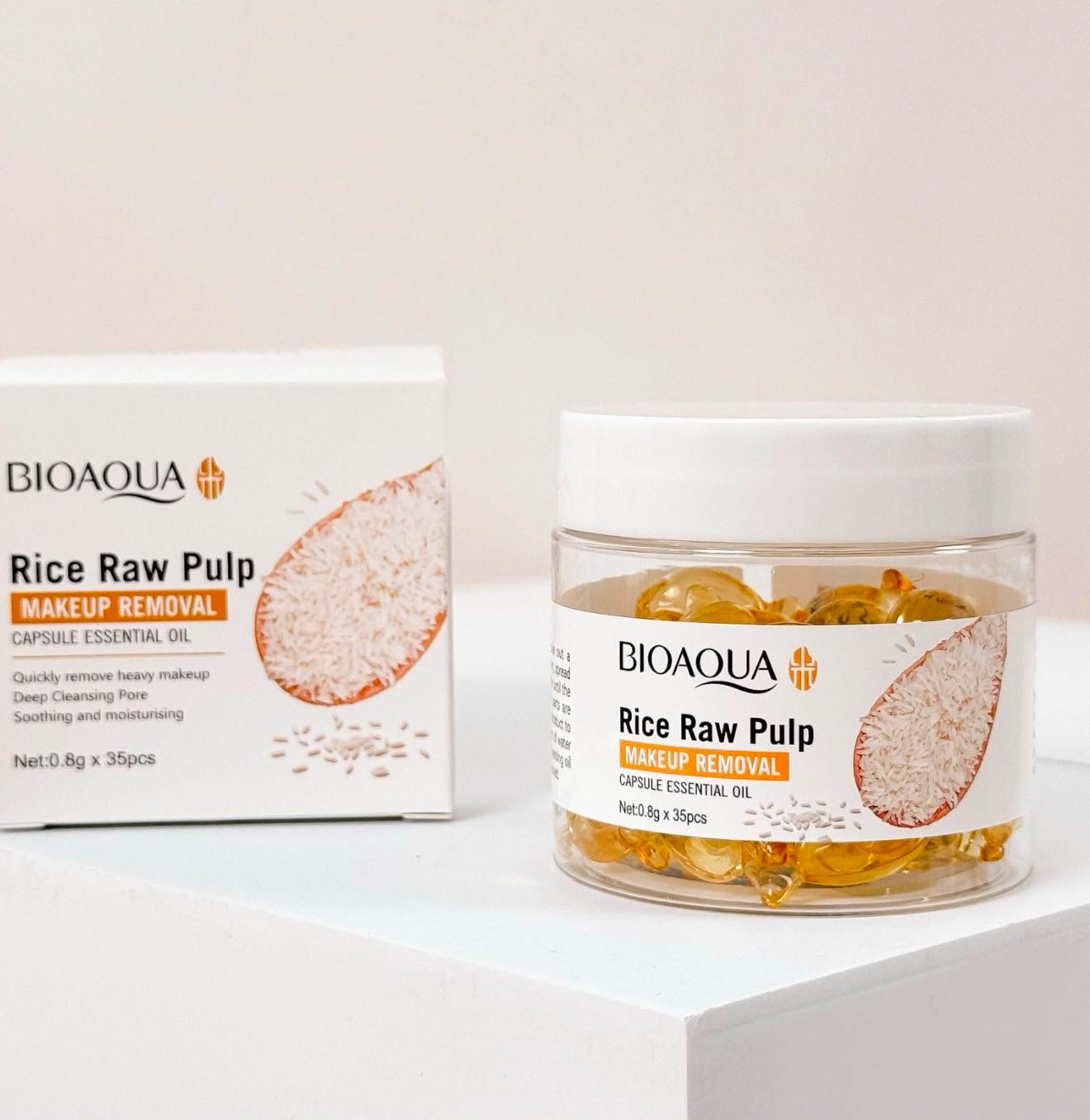 Cápsula desmaquillantes de arroz Bioaqua · foto 1