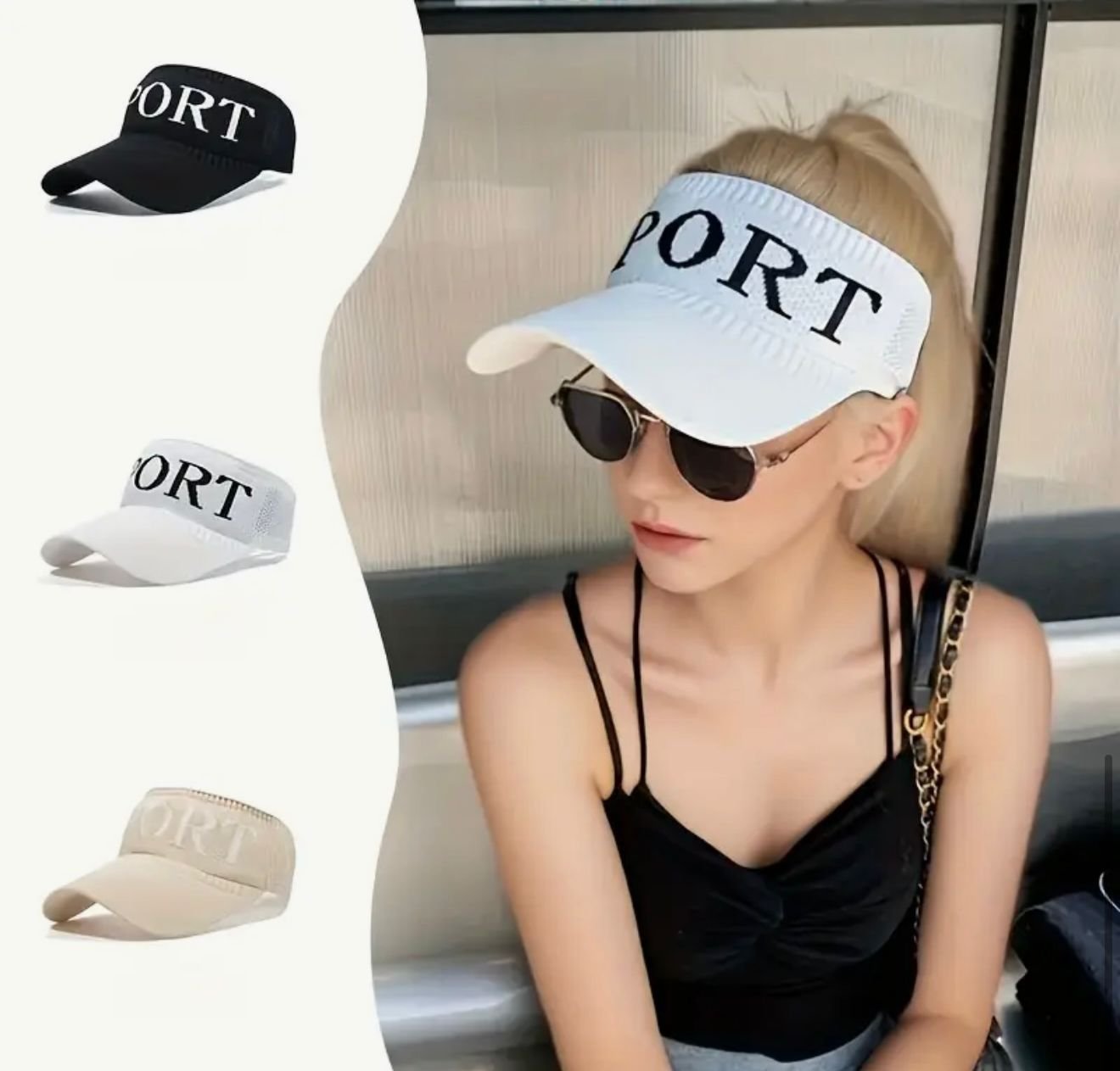 Visera deportiva sport blanca · foto 1